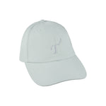Men's lightweight performance ball cap. Glacier gray with gray embroidered T3 logo. Right 45 degree view.