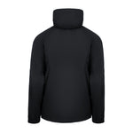 Men's Sport, Lightweight Rain Jacket with Hood, Black. Back view.