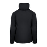 Men's Sport, Lightweight Rain Jacket with Hood, Black. Back view.