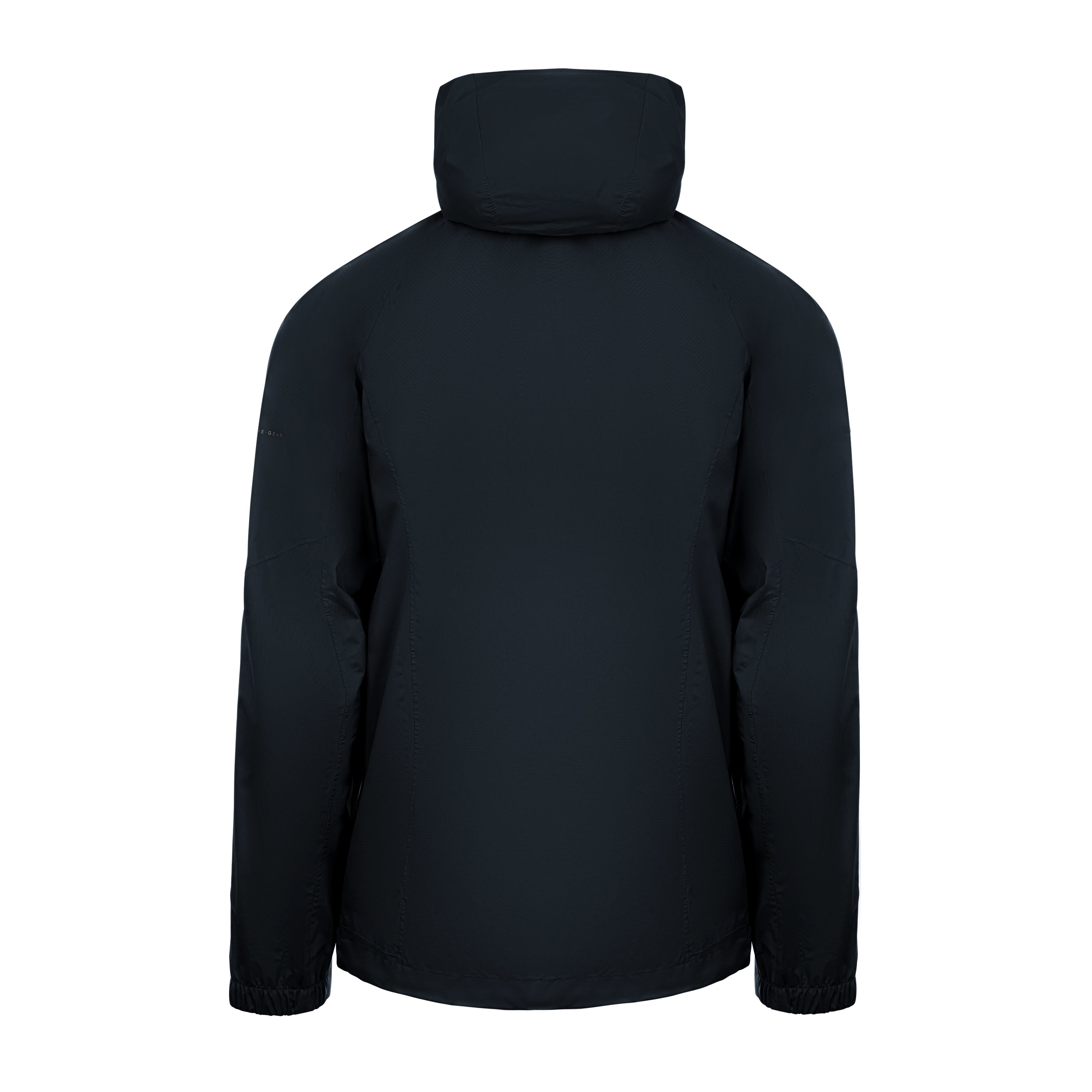 Men's Sport, Lightweight Rain Jacket with Hood, Navy. Back view.