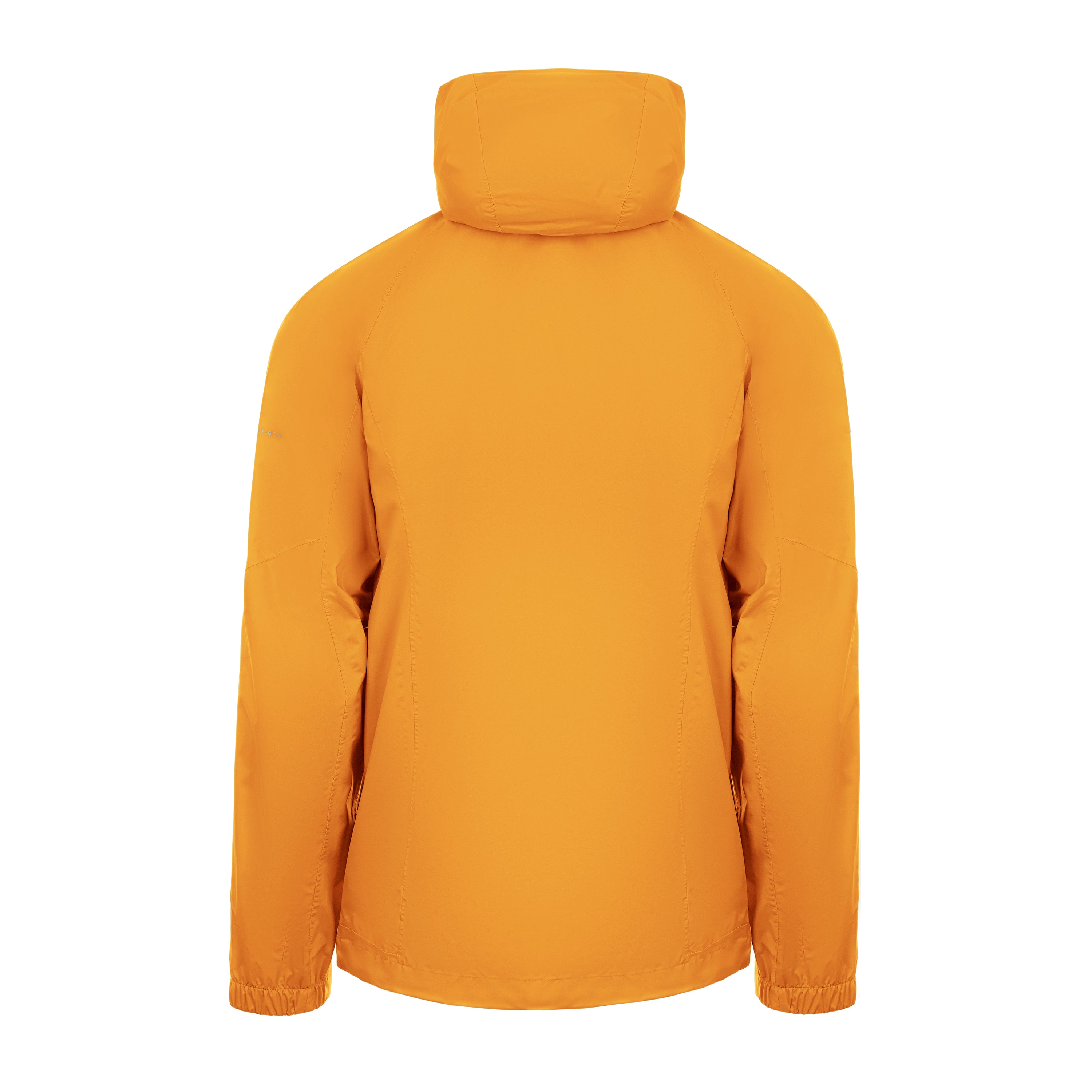 Men's Sport, Lightweight Rain Jacket with Hood, Orange. Back view.