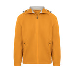 Men's Sport, Lightweight Rain Jacket with Hood, Orange. Front view.