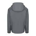 Men's Sport, Lightweight Rain Jacket with Hood, Smokey Gray/Orange. Back view.