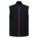 Men's, Full Zip, Waterproof Vest, Black/Red