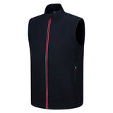 Men's, Full Zip, Waterproof Vest, Black/Red