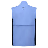 Men's, Full Zip, Waterproof Vest, Light Blue/Navy