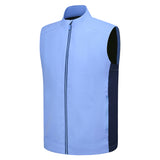 Men's, Full Zip, Waterproof Vest, Light Blue/Navy
