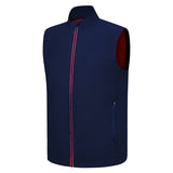 Men's, Full Zip, Waterproof Vest, Navy/Red