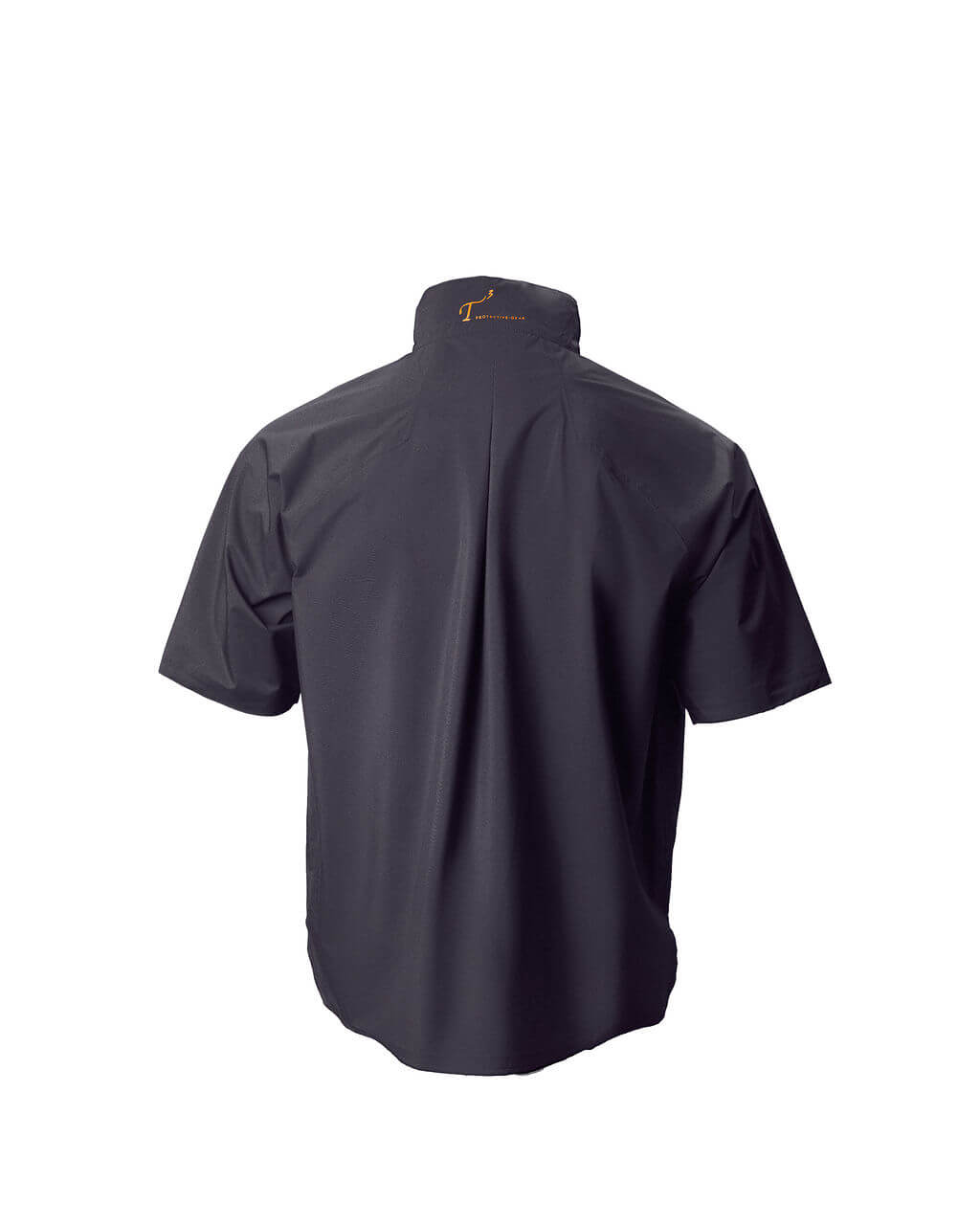 Smokey gray short-sleeve pullover on a white background