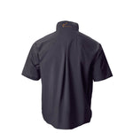 Smokey gray short-sleeve pullover on a white background