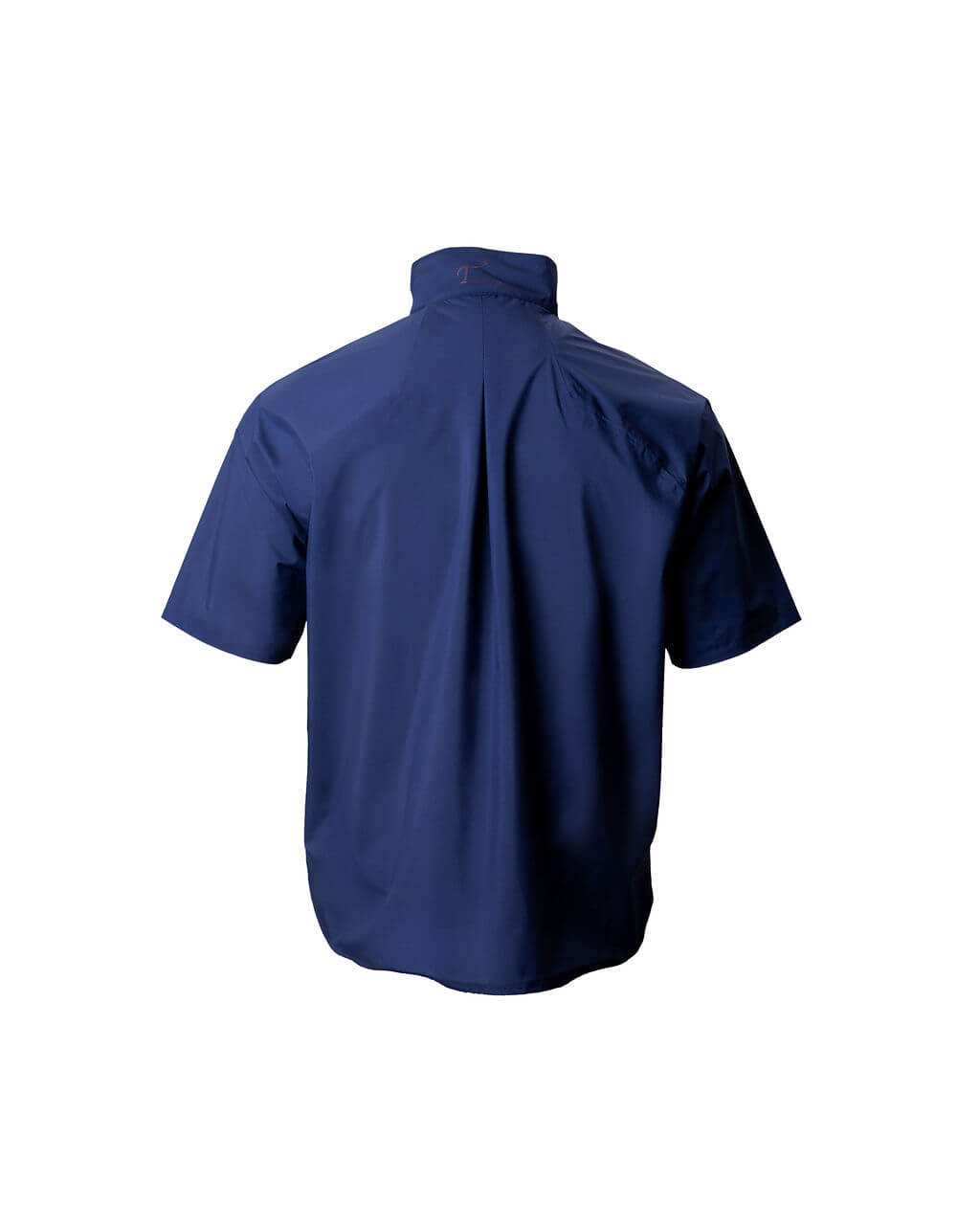 Blue short-sleeve jacket on a white background