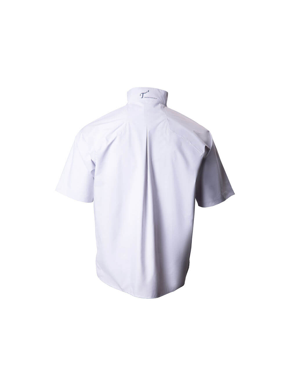 White short-sleeve pullover on a white background