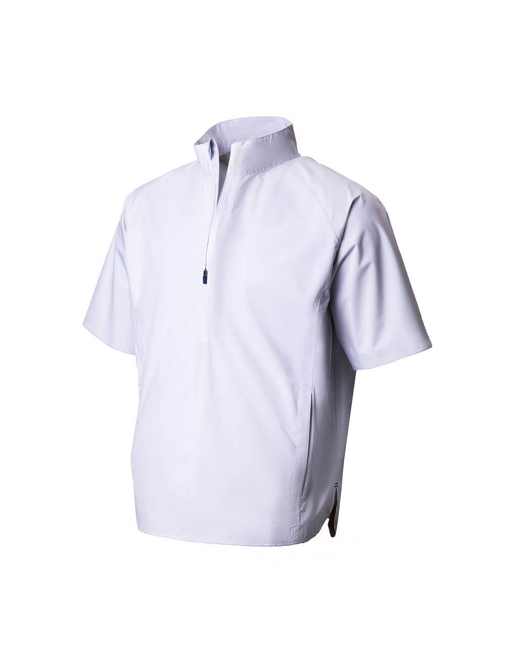 White short-sleeve jacket on a white background
