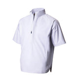 White short-sleeve jacket on a white background