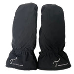 Large, Black, Cold Weather Cart Mittens with white embroidered T3 Protective Gear logo