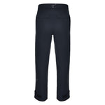 Men's 180g Softshell Rain Pants in Black. Back view.