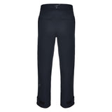 Men's 180g Softshell Rain Pants in Black. Back view.