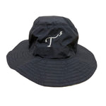 Black Waterproof Packable Bucket Hat with White Embroidered T3 Logo