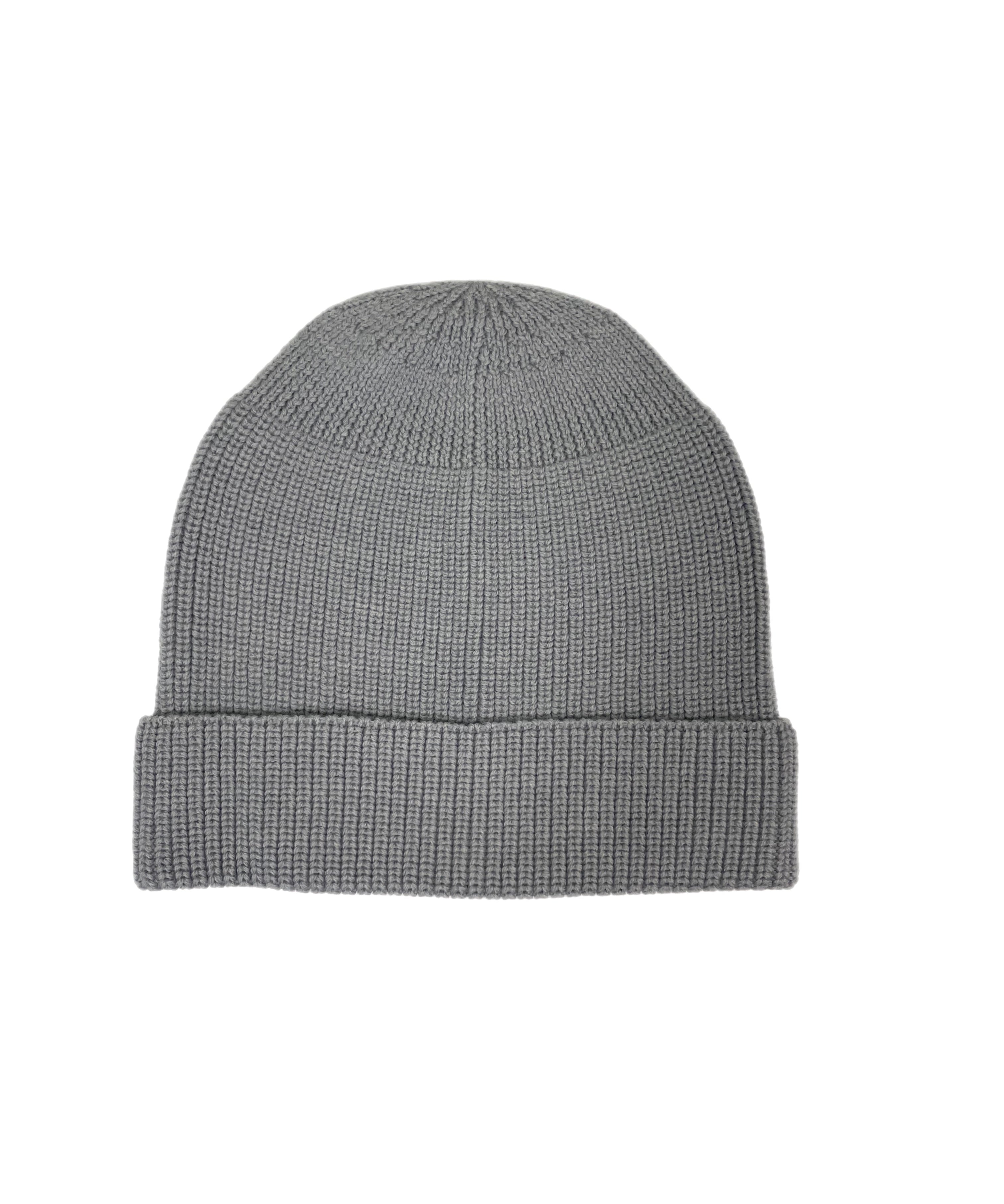 Men's Gray Merino Wool Knit Hat