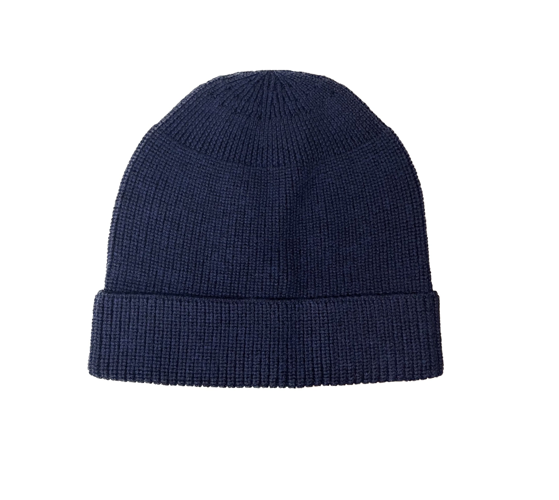Men's Navy Merino Wool Knit Hat