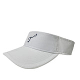 White Performance Phoenix Visor with navy embroidered T3 logo.